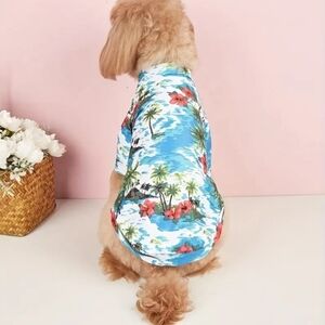 4 Tropical Dog Shirts with Palm Trees and Flowers